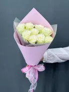 Букет из 9 белых роз