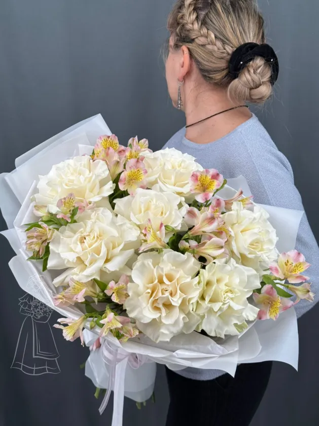 Букет Нежное очарование с французскими розами