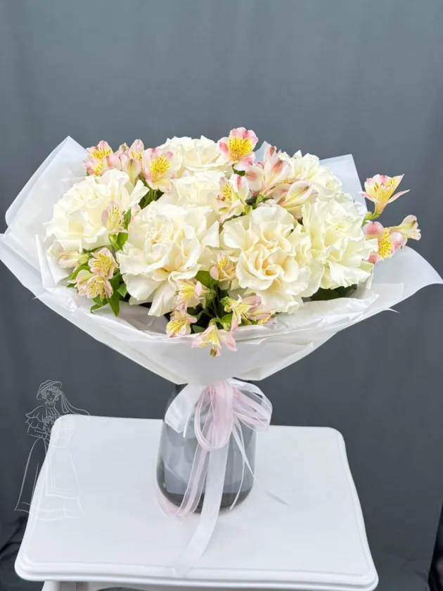 Букет Нежное очарование с французскими розами