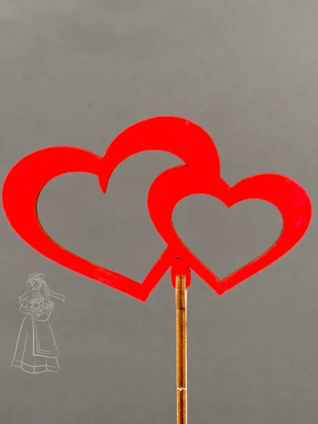 Топпер Двойное сердце