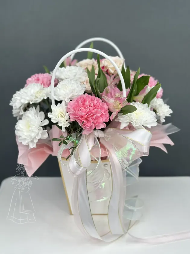 Композиция в сумочке Нежное облако