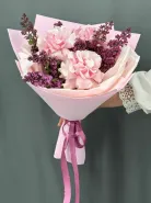 Букет Весенняя нежность из сирени и французских роз
