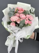 Букет из кустовой розы Розовый зефир
