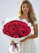 Букет из роз Алое пламя
