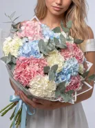 «Нежное утро» гортензия микс 15 шт