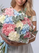 «Нежное утро» гортензия микс 15 шт