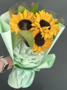 «Солнечное сияние» подсолнухи в мятной упаковке
