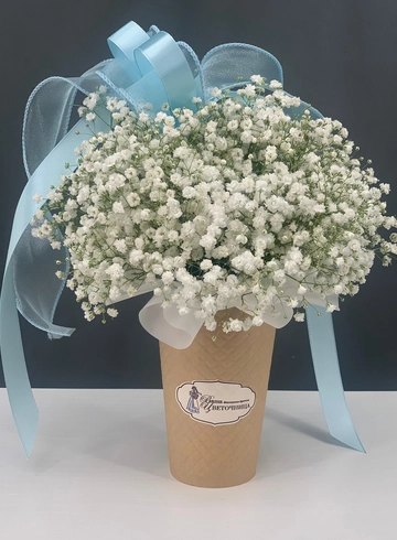 Композиция из гипсофилы от интернет-магазина цветов в Норильске
