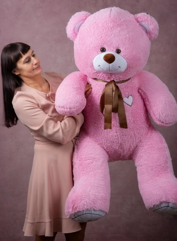 Медведь розовый 120 от интернет-магазина цветов в Норильске