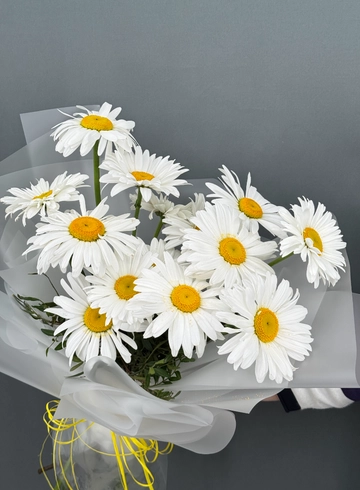 Букет из 15 садовых ромашек от интернет-магазина цветов в Норильске