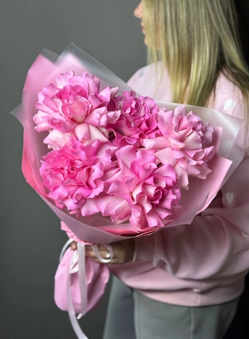 Зефирный букет из розовых французских роз. от интернет-магазина цветов в Норильске