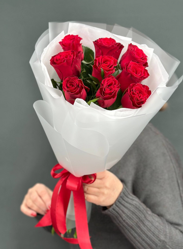 Букет из 9 красных роз. от интернет-магазина цветов в Норильске