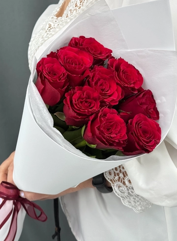 Букет из 9 красных роз. от интернет-магазина цветов в Норильске