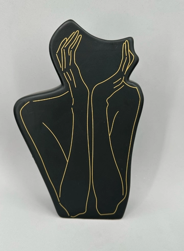 Ваза керамическая черная от интернет-магазина цветов в Норильске