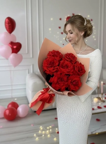 Восхитительный букет из французских роз от интернет-магазина цветов в Норильске