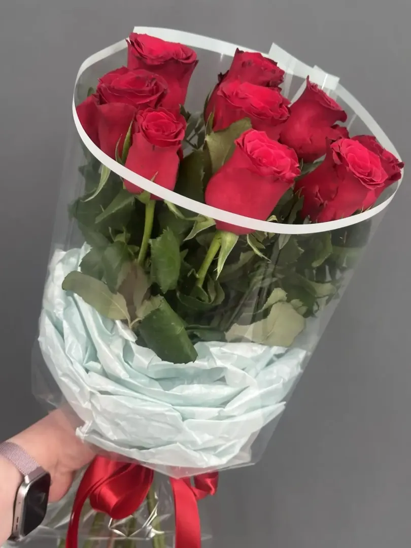 Монобукет из красных роз