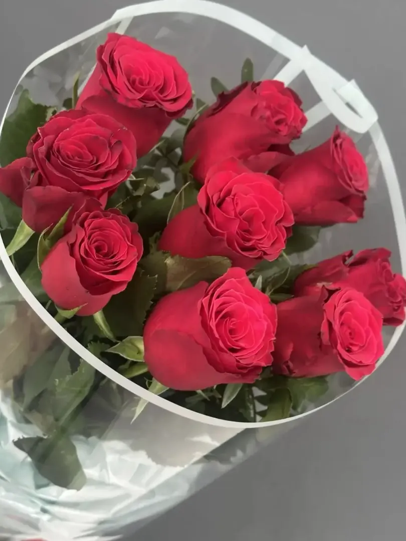 Монобукет из красных роз